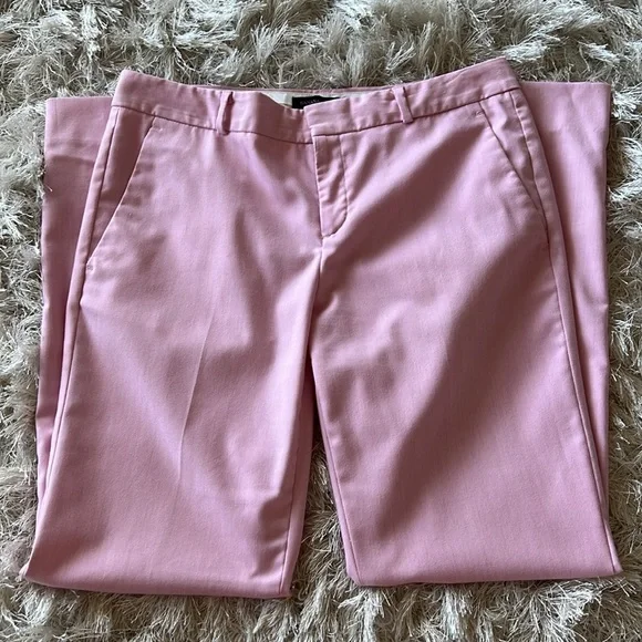 BANANA REPUBLIC Ryan Fit Ankle Crop Pant Pastel Pink Woman’s Trousers Size 4 - Picture 5 of 9